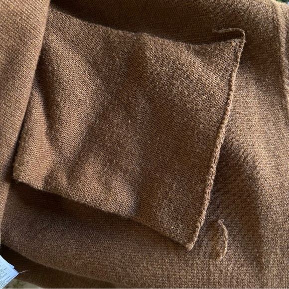 J Crew Factory small Vanessa Brown Open Cardigan Sweater Longline Office Knit - Picture 6 of 8